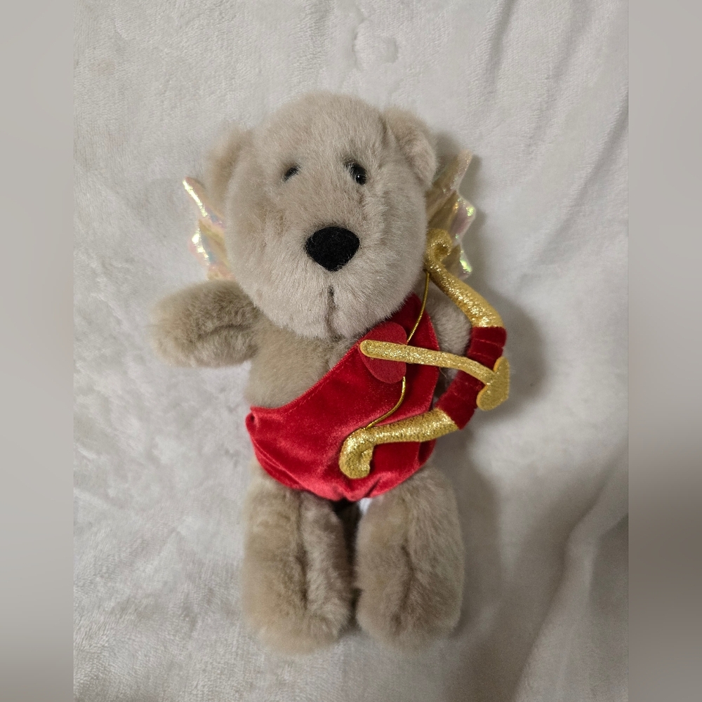 2001 Starbucks Bearista Plush Valentine Cupid Gray Bear 13TH EDITION